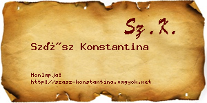 Szász Konstantina névjegykártya